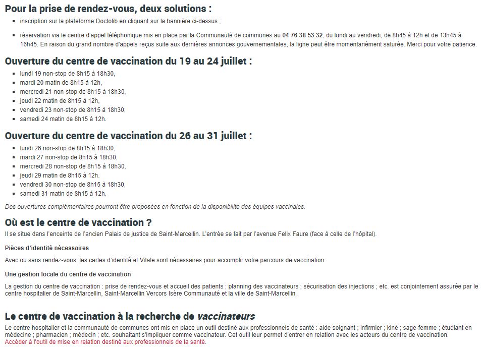 Centre de vaccination 19072020 2