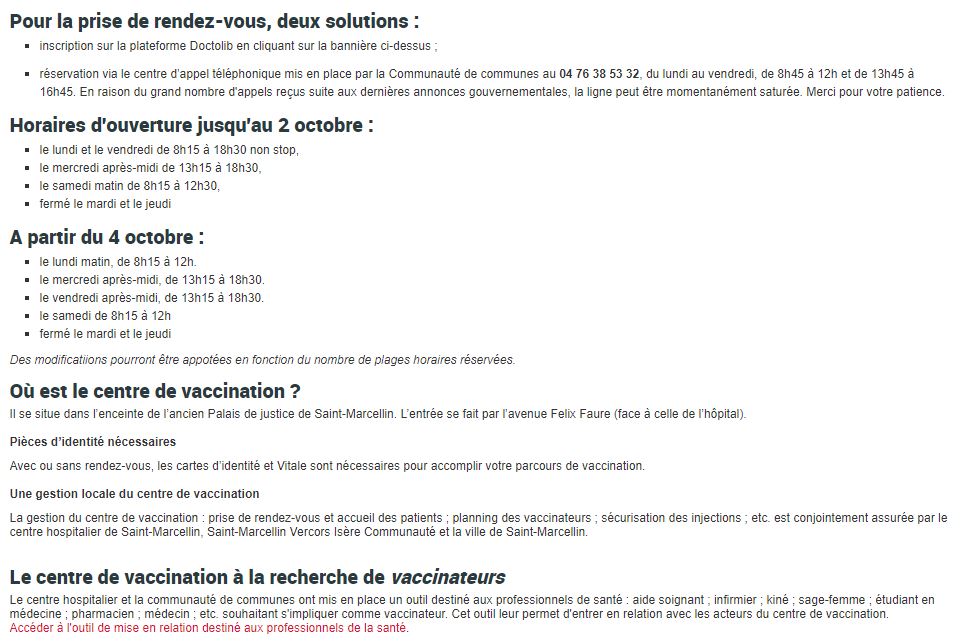 Centre de vaccination 27092021 2