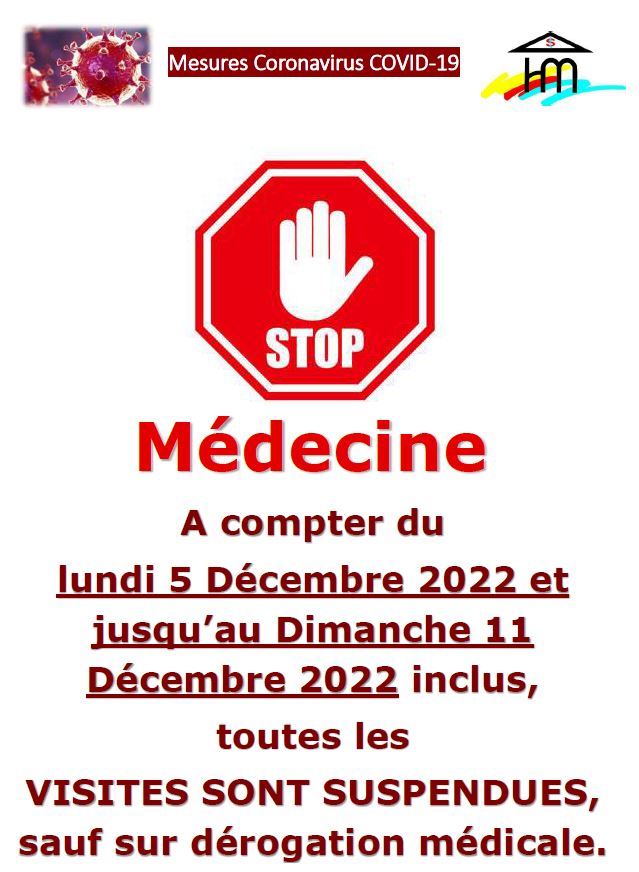 Fermeture Médecine 05122022